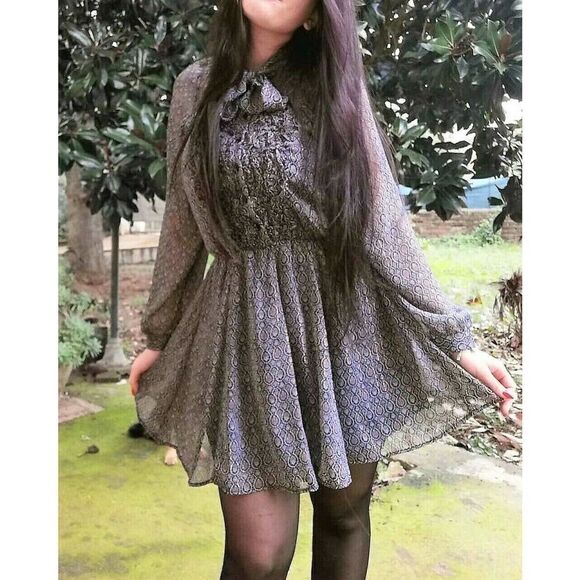 ZARA PRINTED JUMPSUIT WITH METALLIC THREAD - Picture 3 of 10